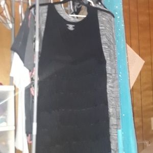 Black fringey tank top
